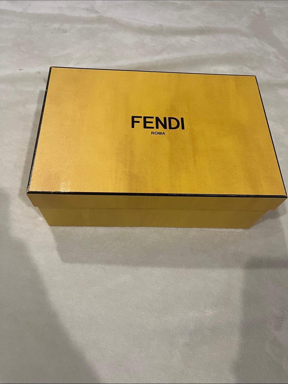 Fendi Yellow Logo Gift Box with Black Accents